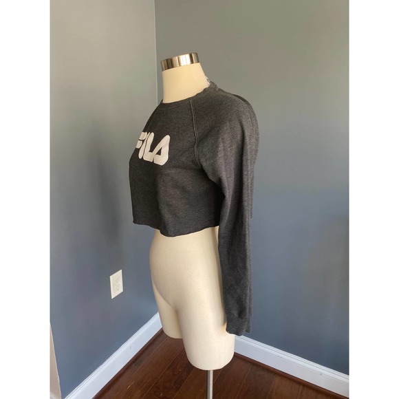 Fila gray cropped crewneck, size small - Picture 3 of 7